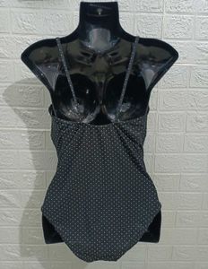 Polka Dot Printed Sexy Bodysuit Fits M-L-XL