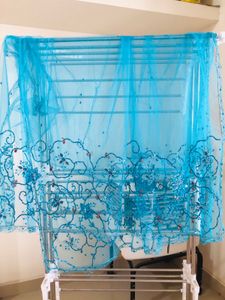 Teal Embellished lehenga choli Blouse with dupatta