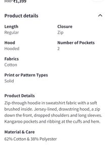 H&amp;M Gray Zip-Up Hoodie