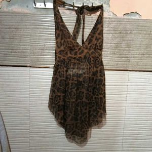 y2k backless halter neck top