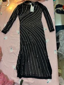 Black embellished dress