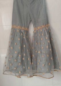 Elegant Grey Embroidered Kurta Set
