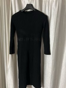 Black Knit Midi Dress