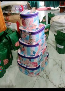 Floral Print Cosmetic Organizer Set