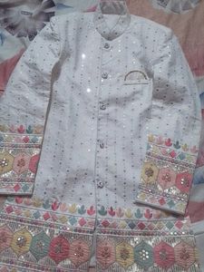 Elegant White Sherwani Set