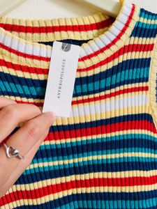 Multicolor knitted tank top