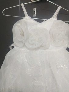 White Sleeveless Frock