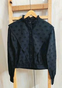 Elegant Black Embroidered Top Size-36-38