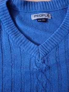 V Neck Pullover With Full Sleeves