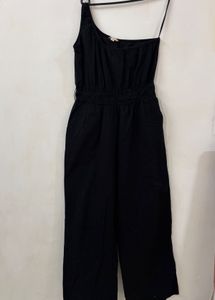 Black One-Shoulder Jumpsuit