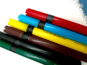Camlin Brush Pen And Free Crayon On It