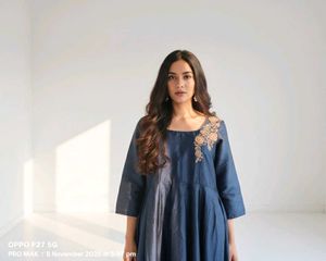 Elegant Navy Blue Ethnic Gown