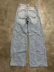 H&amp;M High-Waist Wide-Leg Light Blue Denim Jeans