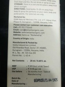 Bella Vita Rose Woman Perfume