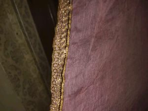 Women Light Pink Chiffon Dupata With Gota Patti