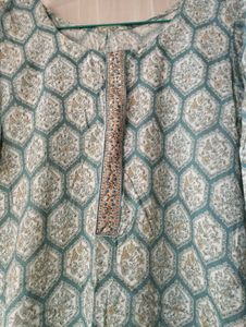 Elegant skyblue 💙Printed Kurta