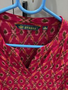 Pink Kurta With Beautiful Geometric Print