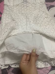 Zara Cute Peplum White Top