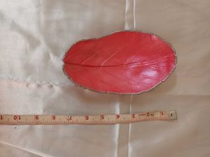 Pink Leaf Trinket Dish