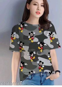 Mickey Mouse Print Tee