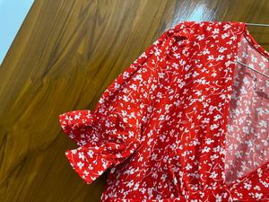 SHEIN Red Floral Maxi Dress