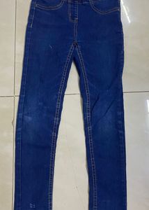 Kids Blue Jeans Slim Fitted(7 To 8)festive Offer