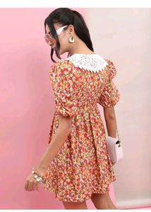 Floral Mini Dress with Peter Pan Collar