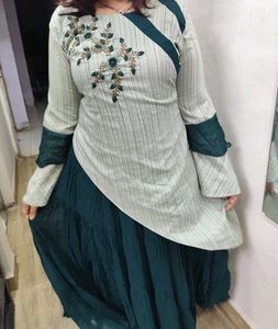 Emerald Green Asymmetrical Dress