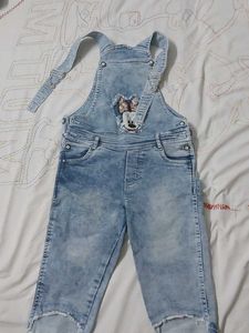 Blue Washed Dangree For Girls