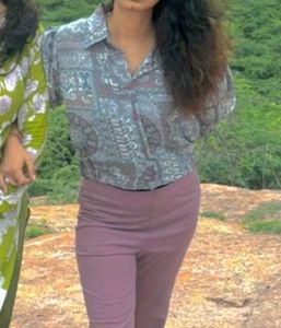 Patterned Crop Top