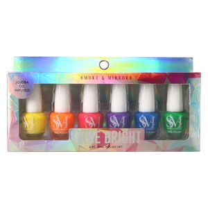 Nail Polish Set - Pink Blue Orange Voilet Green