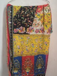Colorful Dupatta with Mirror Work
