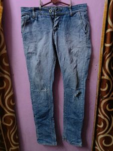 Distressed Denim Jeans