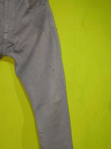Ash Gray Casual Skinny Jeans For Men