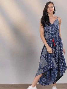 Indigo Hand Block Print Jumpsuit