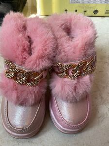 Cute Pink Fur Boots