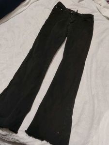 Black Bootcut Leg Jeans