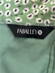 Green Floral Puff Sleeve Dress