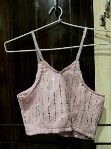 Pink Sequin Top