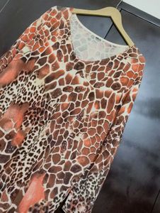 Brown 🟤 Printed Winter Top for 46 Bust