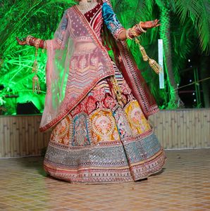 Designer Rajasthani heavy bridal Lehenga