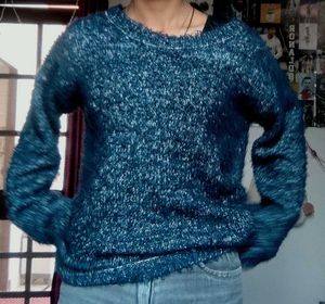 Blue Knit Sweater
