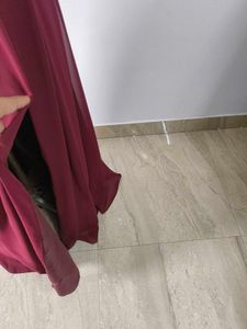 Burgundy Lace Gown
