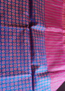 Orange &amp; Blue Unique Shade Saree 💜