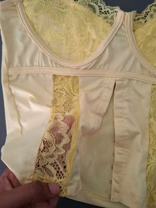 Yellow Lace Bustier Top