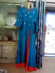 Blue Embroidered Kurta