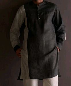 Men Ethenic Khadi Coffee Brown Kurta