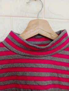 Striped Turtleneck Top