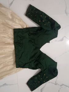 Dark Green Traditional Skirt And Top