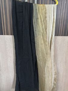 Elegant Black & Gold Dupatta With A Freebie